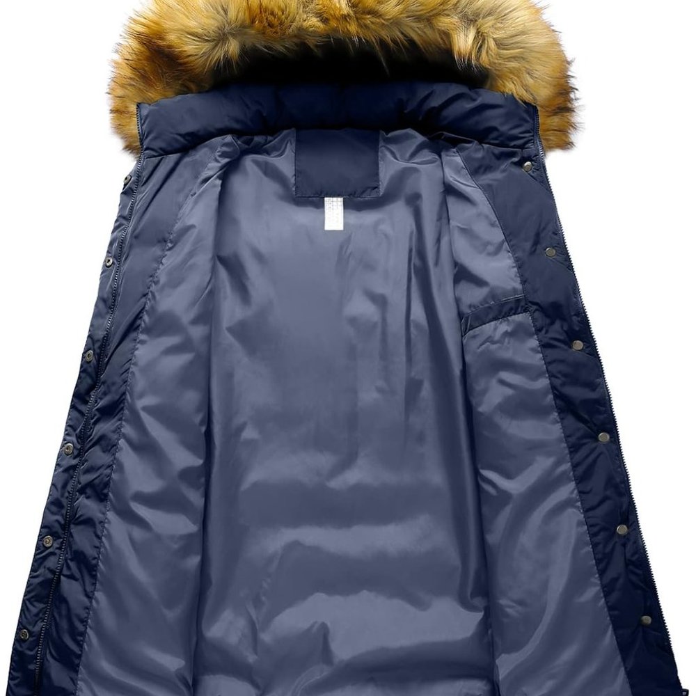 Women's Winter Down Thicken Jacket Puffer Parka Coat with Removable Fur Hood‎